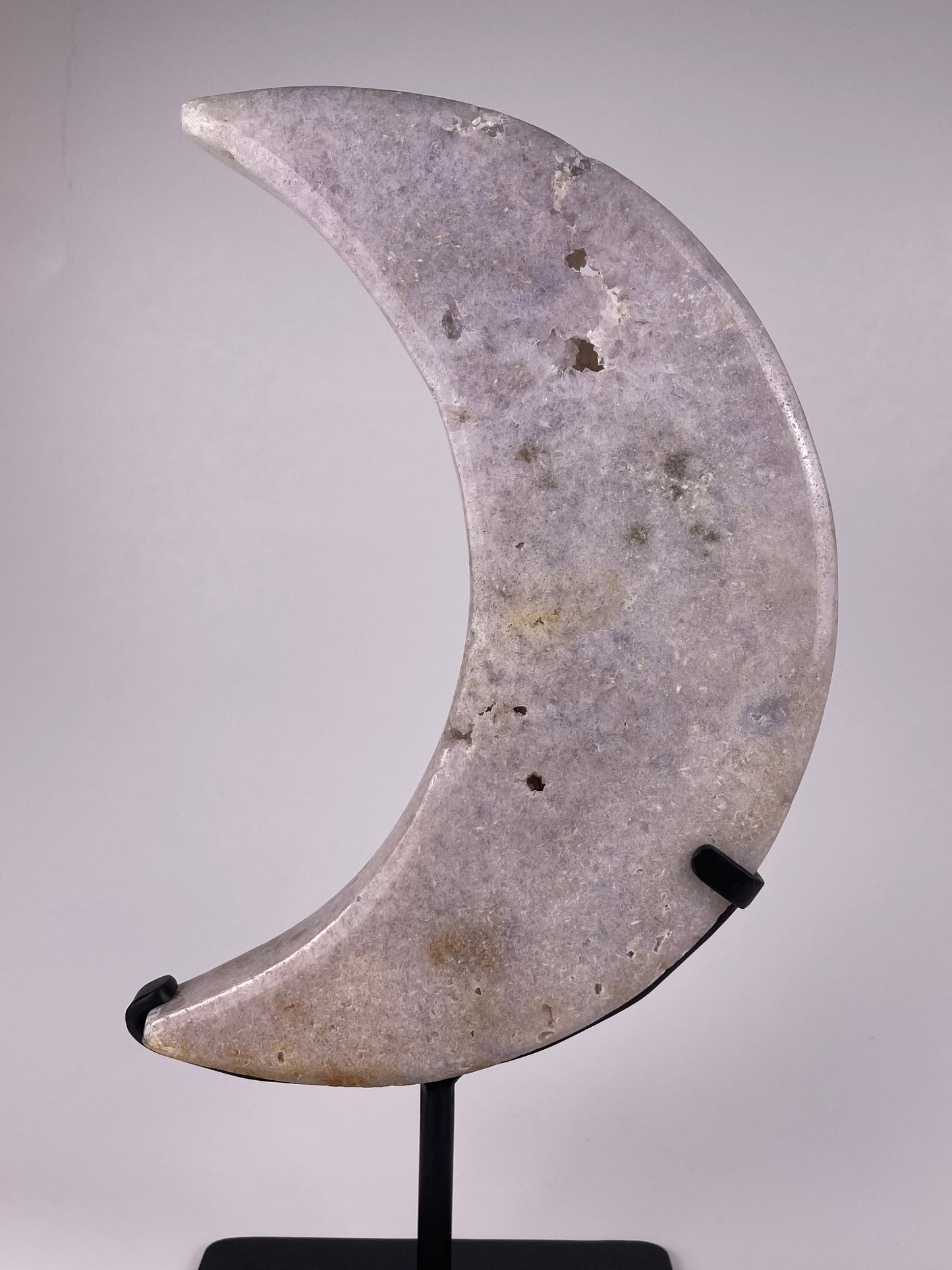 Pink Amethyst Moon Carving