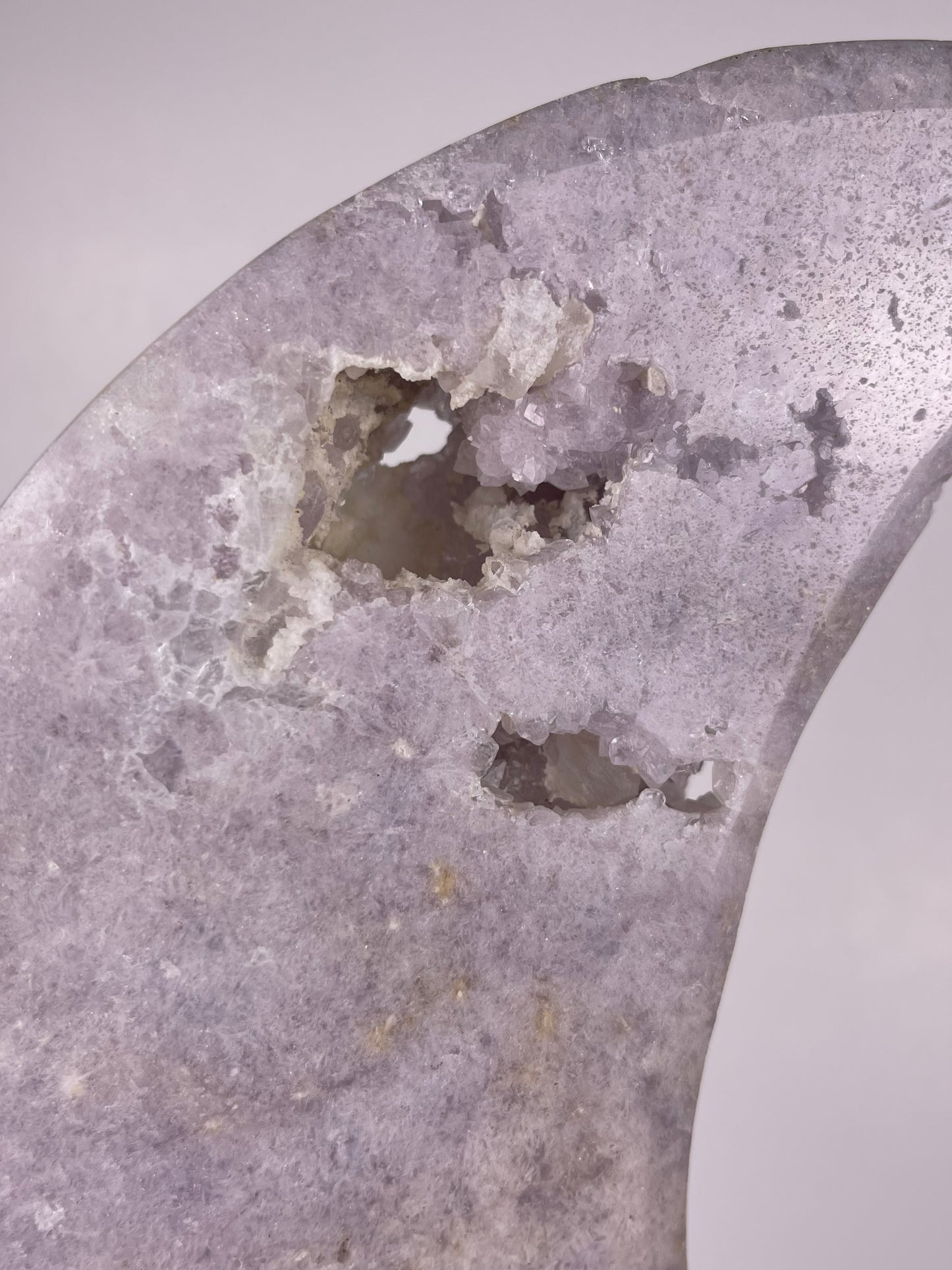 Pink Amethyst Moon Carving