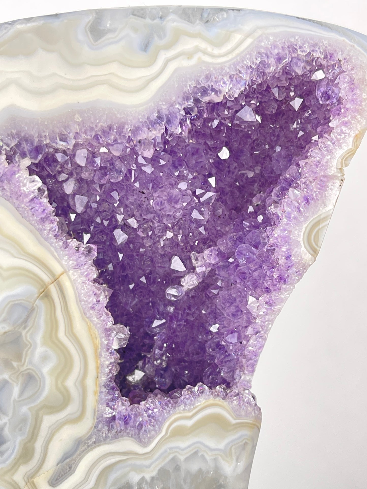 Polished Agate Crescent Moon on stand