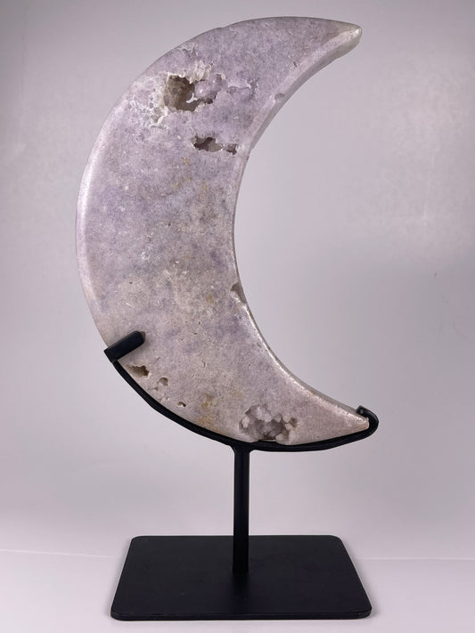 Pink Amethyst Moon Carving