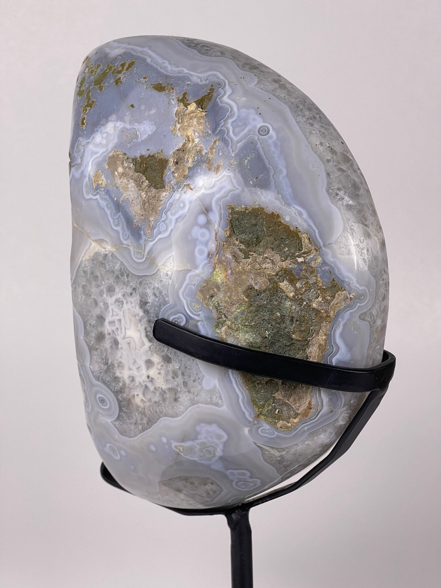 Polished Agate Crescent Moon on stand