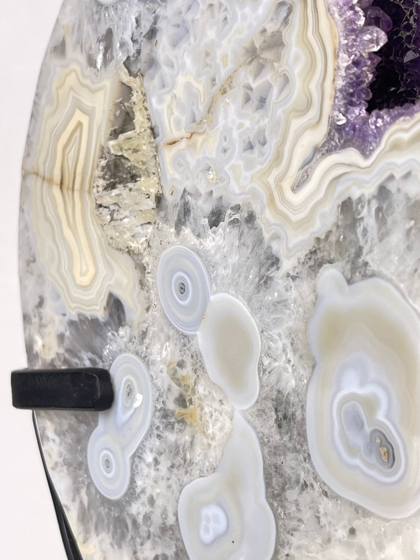 Polished Agate Crescent Moon on stand